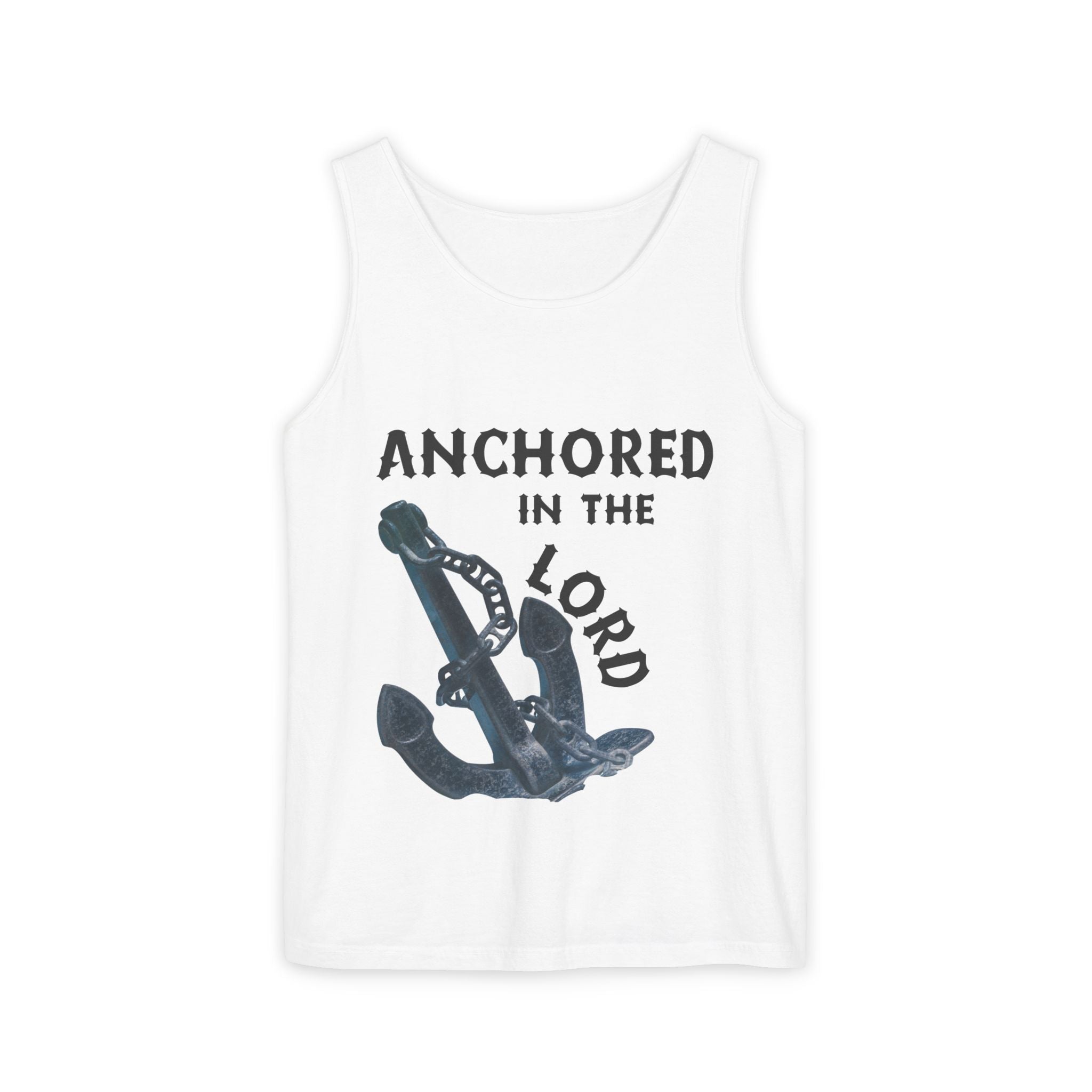 Anchored in the Lord Tank Top - Black