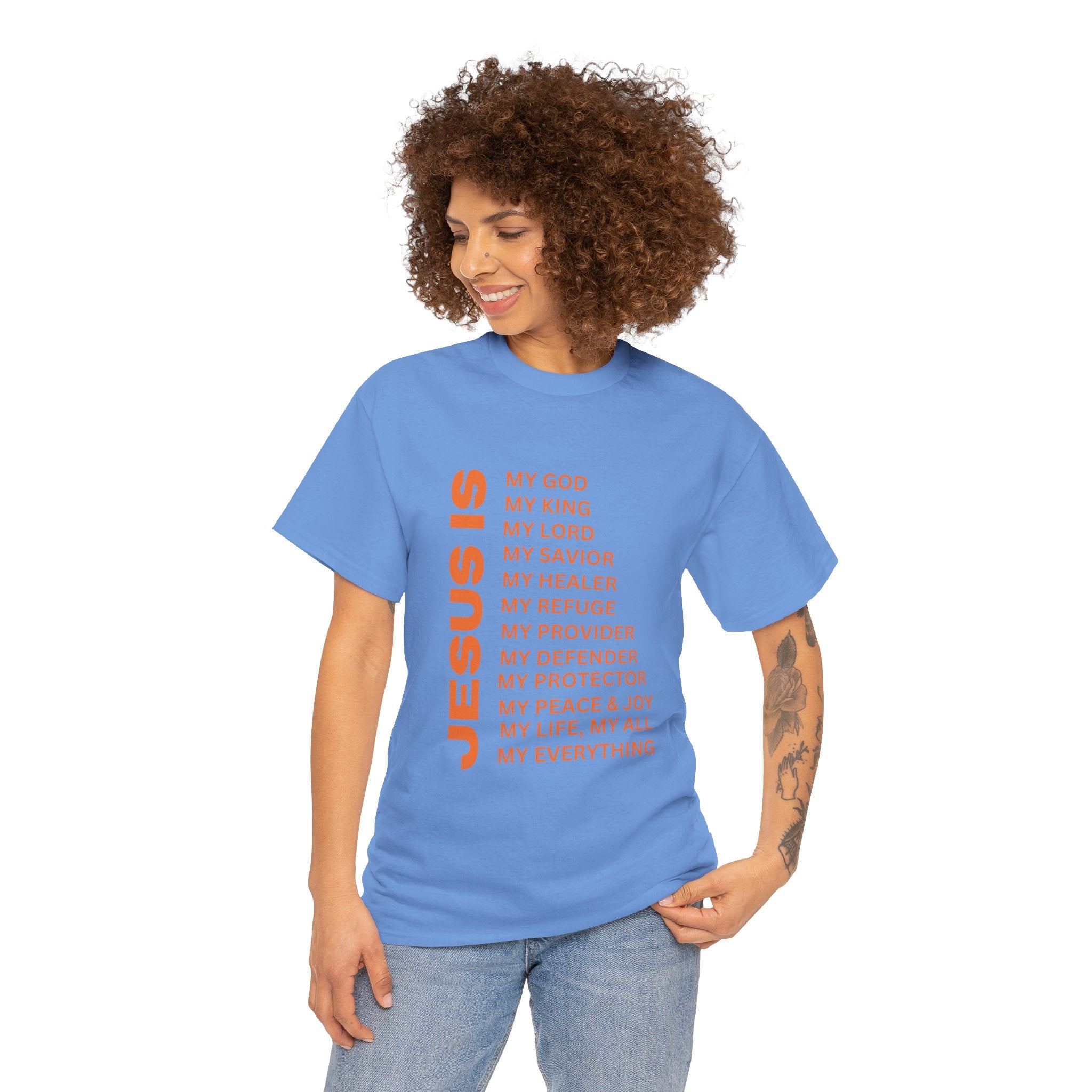 Christian JESUS IS T‑Shirt - Orange