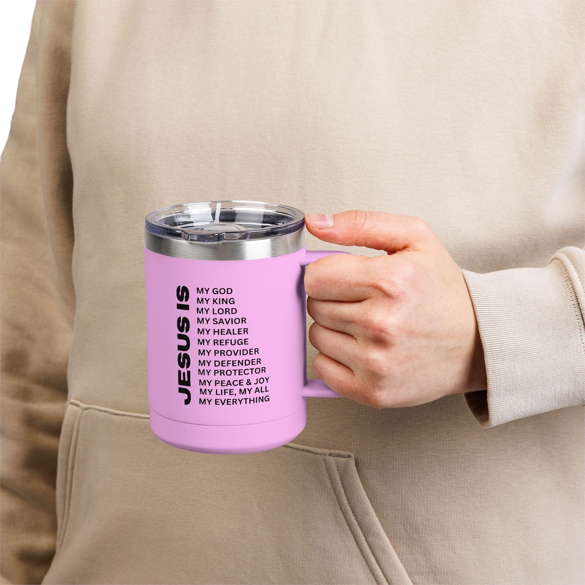 Christian Jesus Is 15oz Tumbler - Black