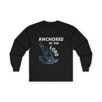 Anchored in the Lord Long Sleeve Tee - White