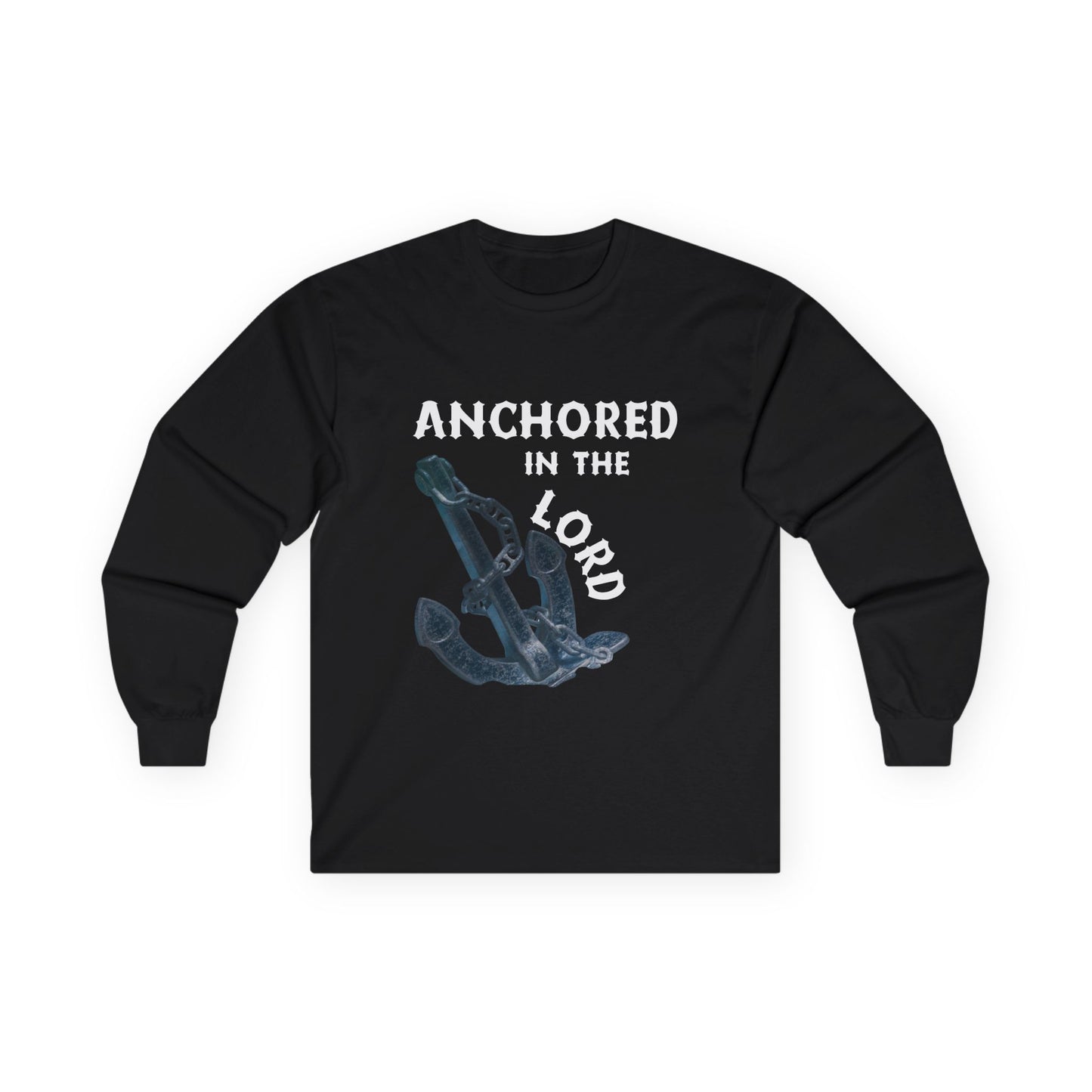 Anchored in the Lord Long Sleeve Tee - White