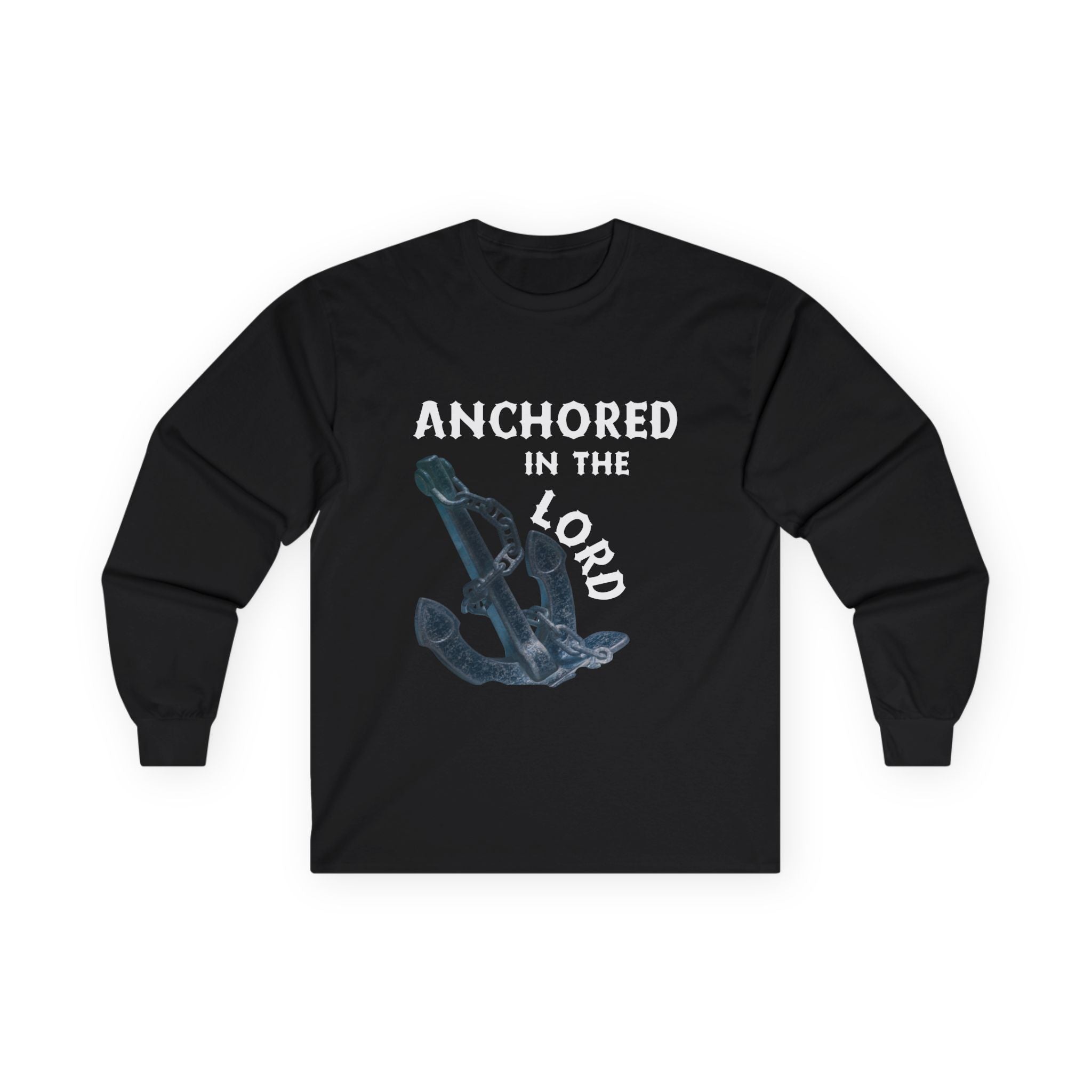 Anchored in the Lord Long Sleeve Tee - White