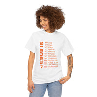 Christian JESUS IS T‑Shirt - Orange