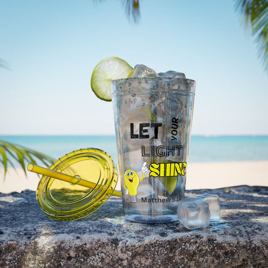 Let Your Light Shine 16oz Tumbler With Straw