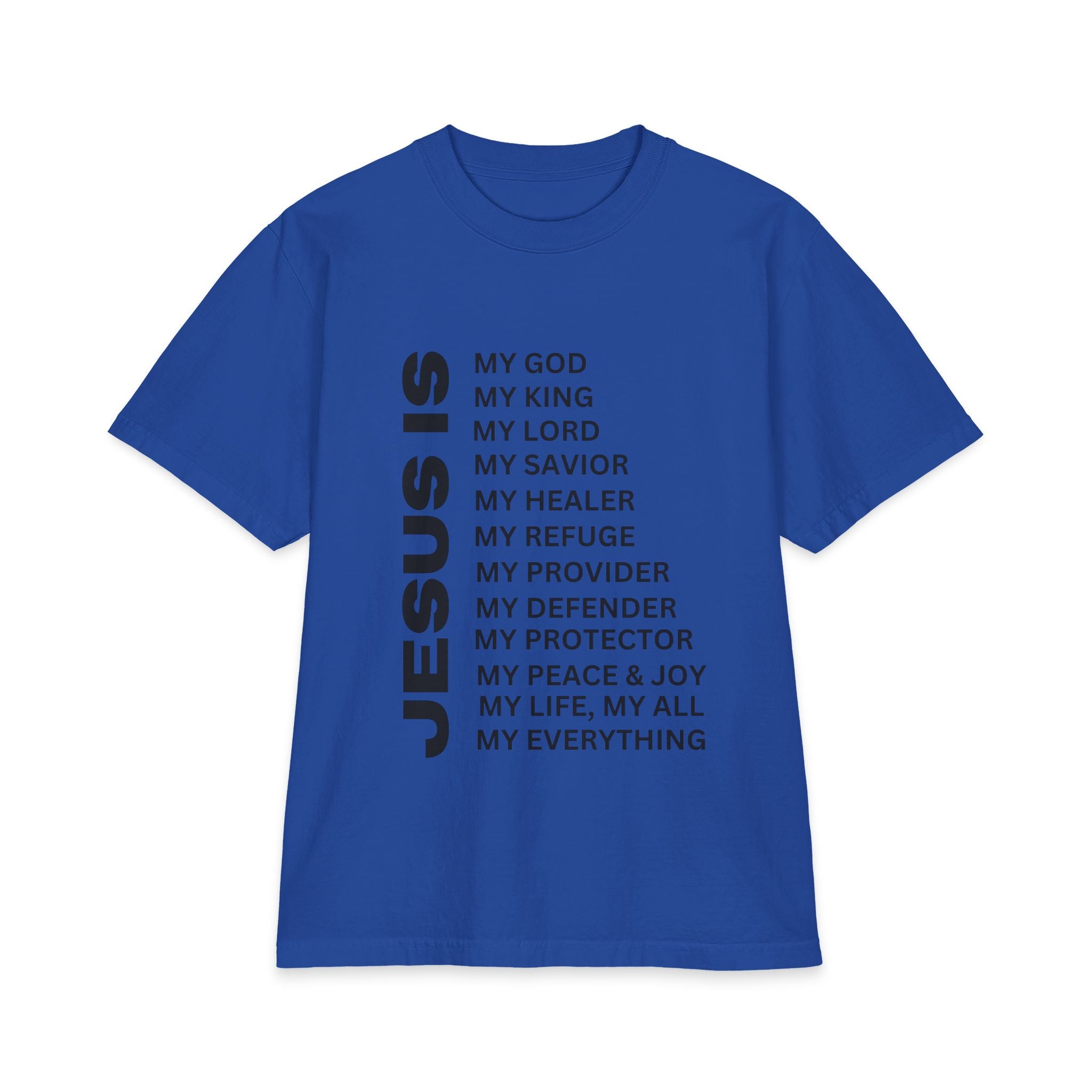 Christian JESUS IS T-shirt - 7X only - Black
