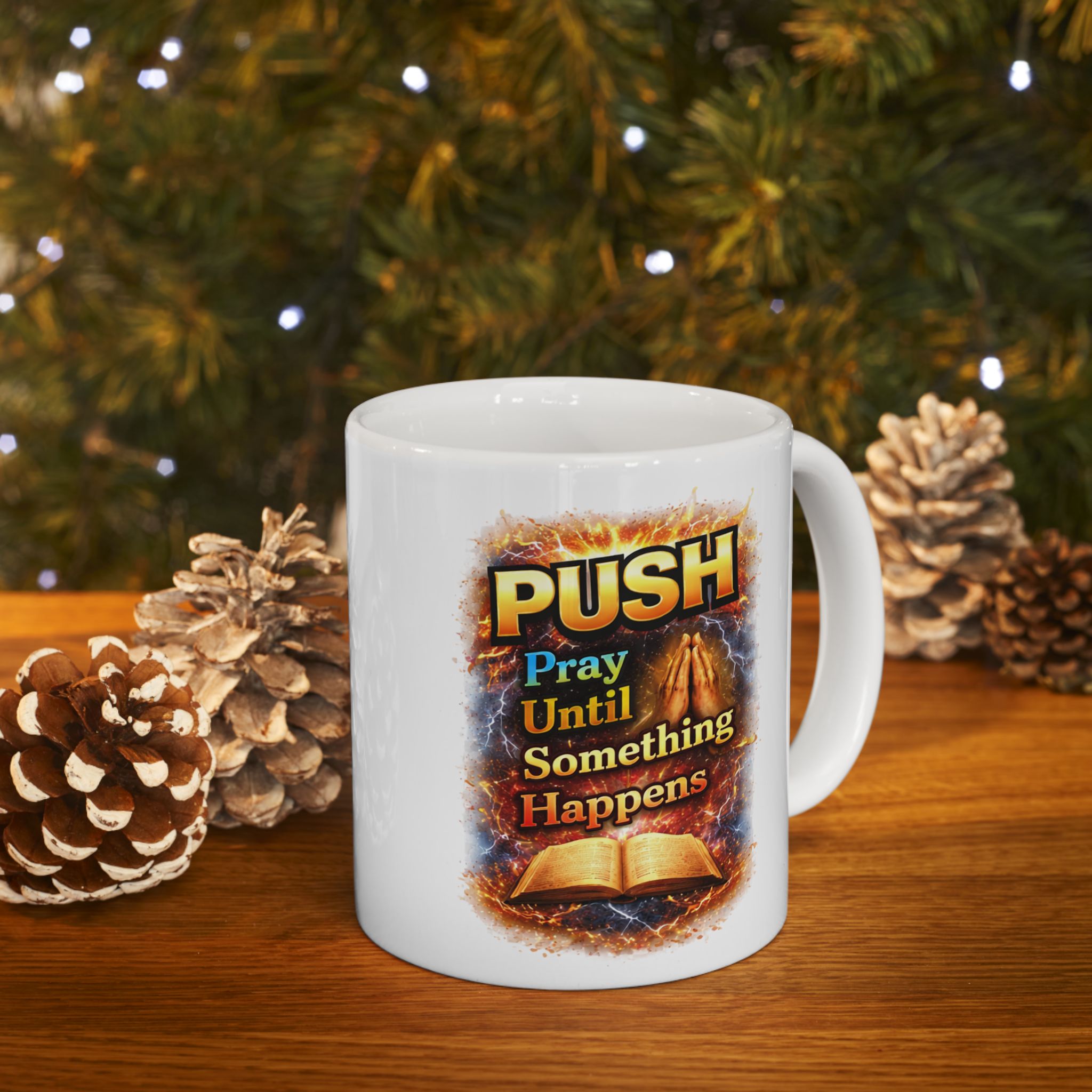 Push White Coffee Mug - Bible (11oz/15oz)