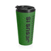 Christian JESUS IS Green Stainless Steel Travel Mug - Blk