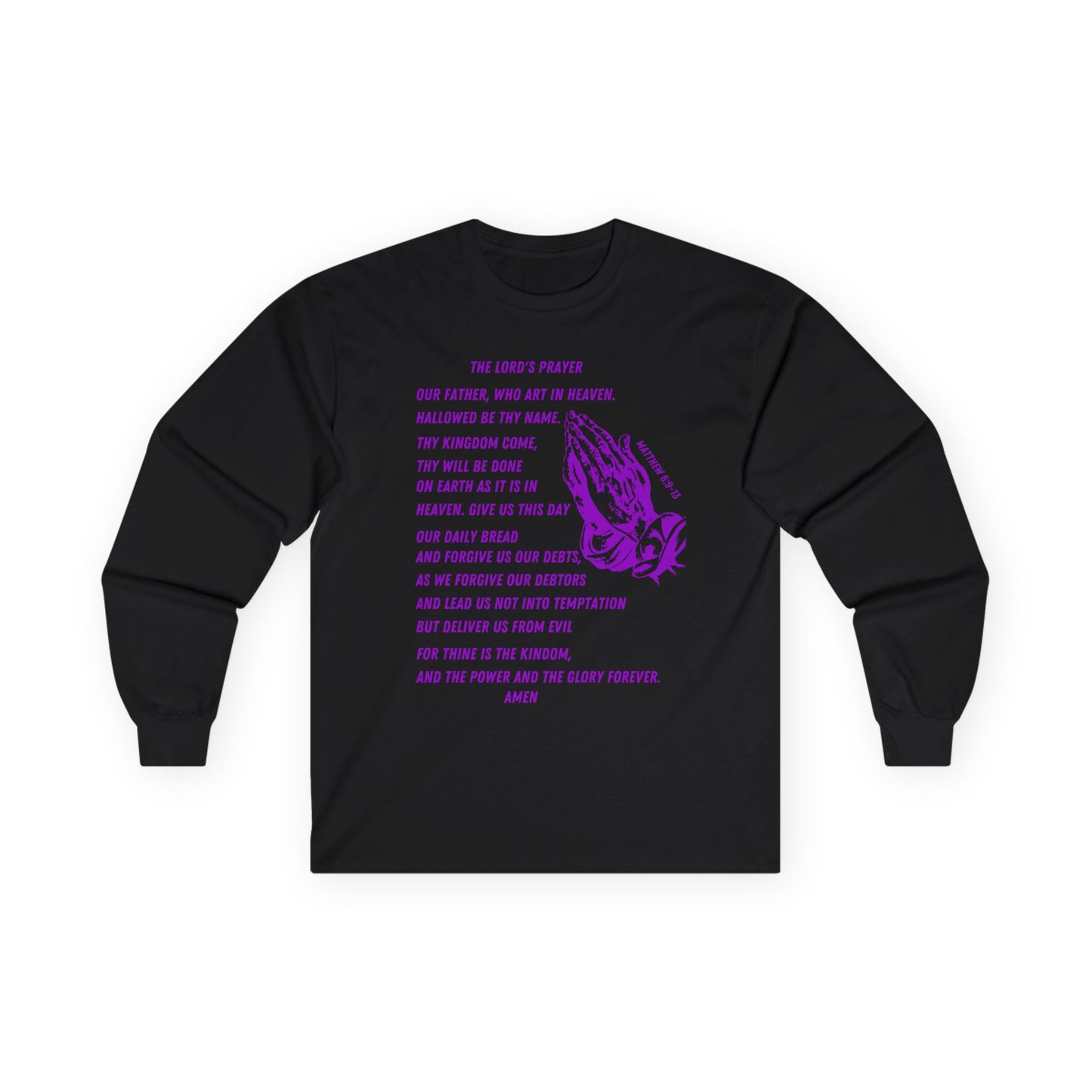 The Lord's Prayer Long Sleeve Tee - Purple