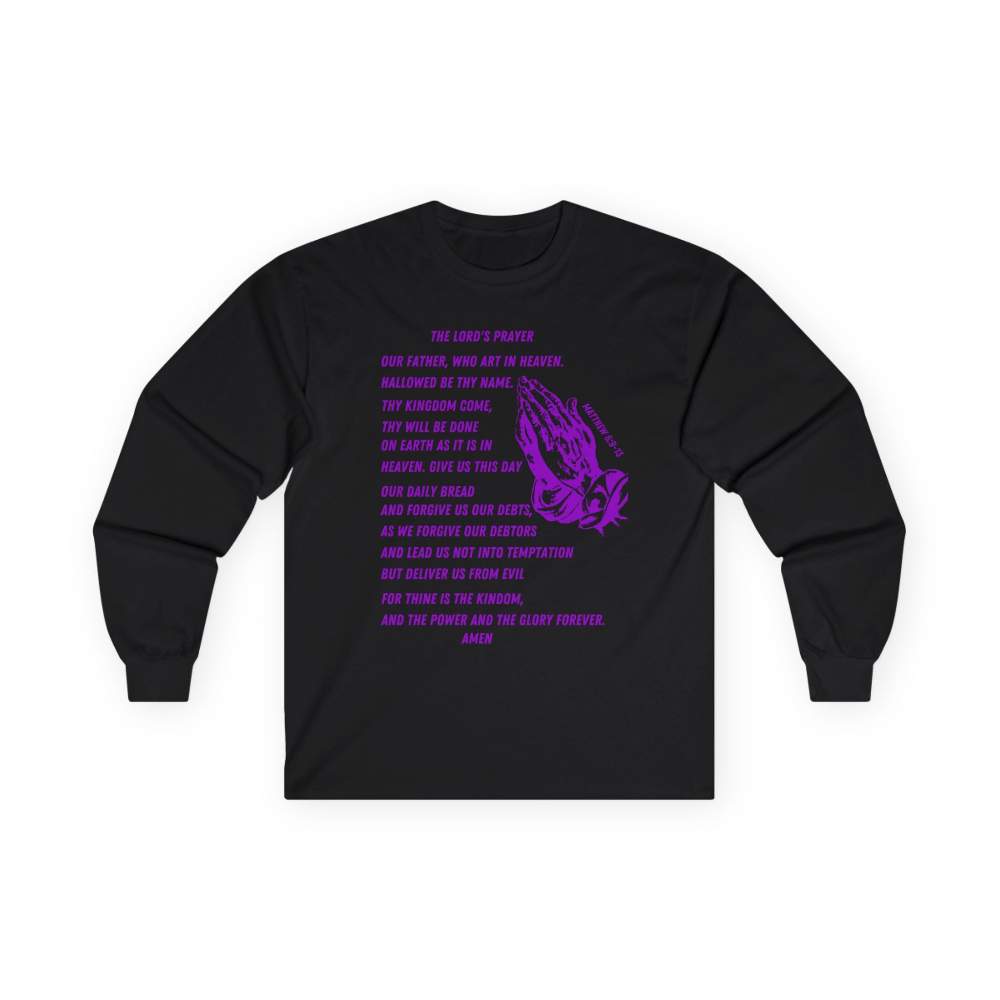 The Lord's Prayer Long Sleeve Tee - Purple