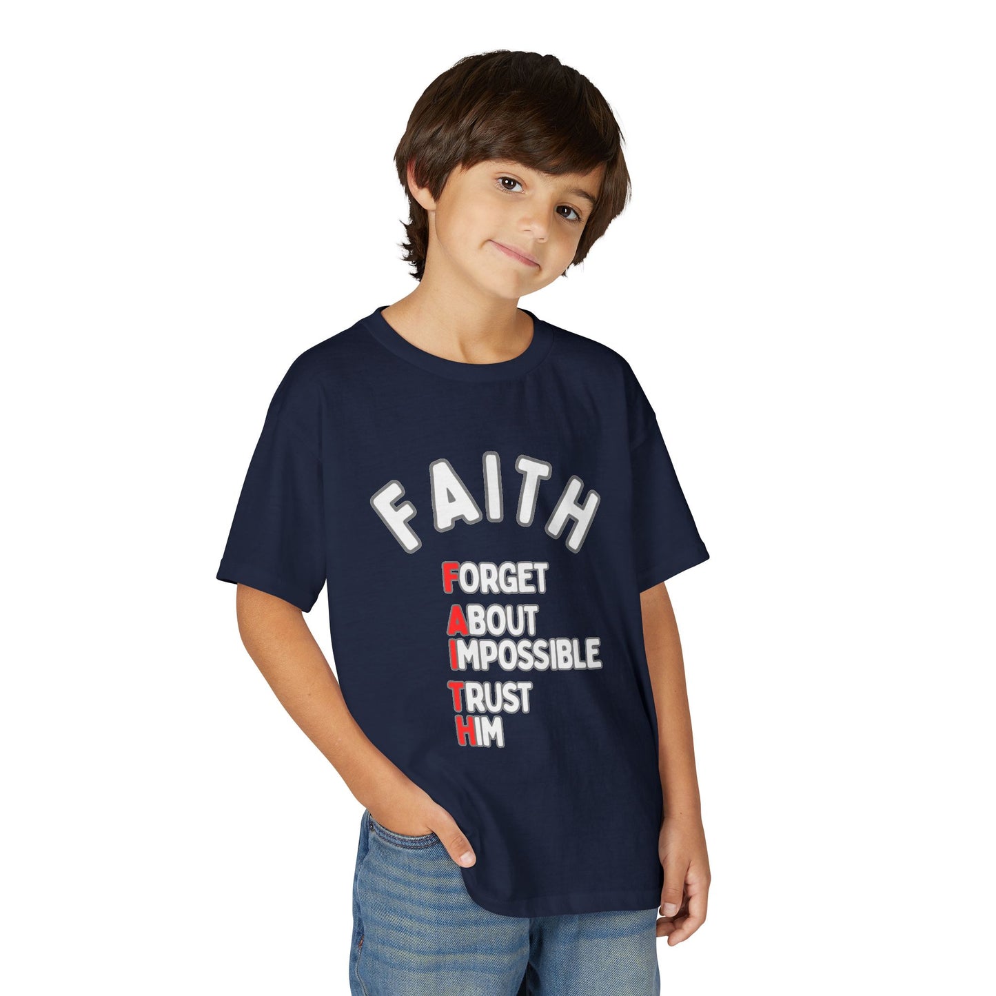 Forget About Impossible, Trust Him Youth Christian Tee