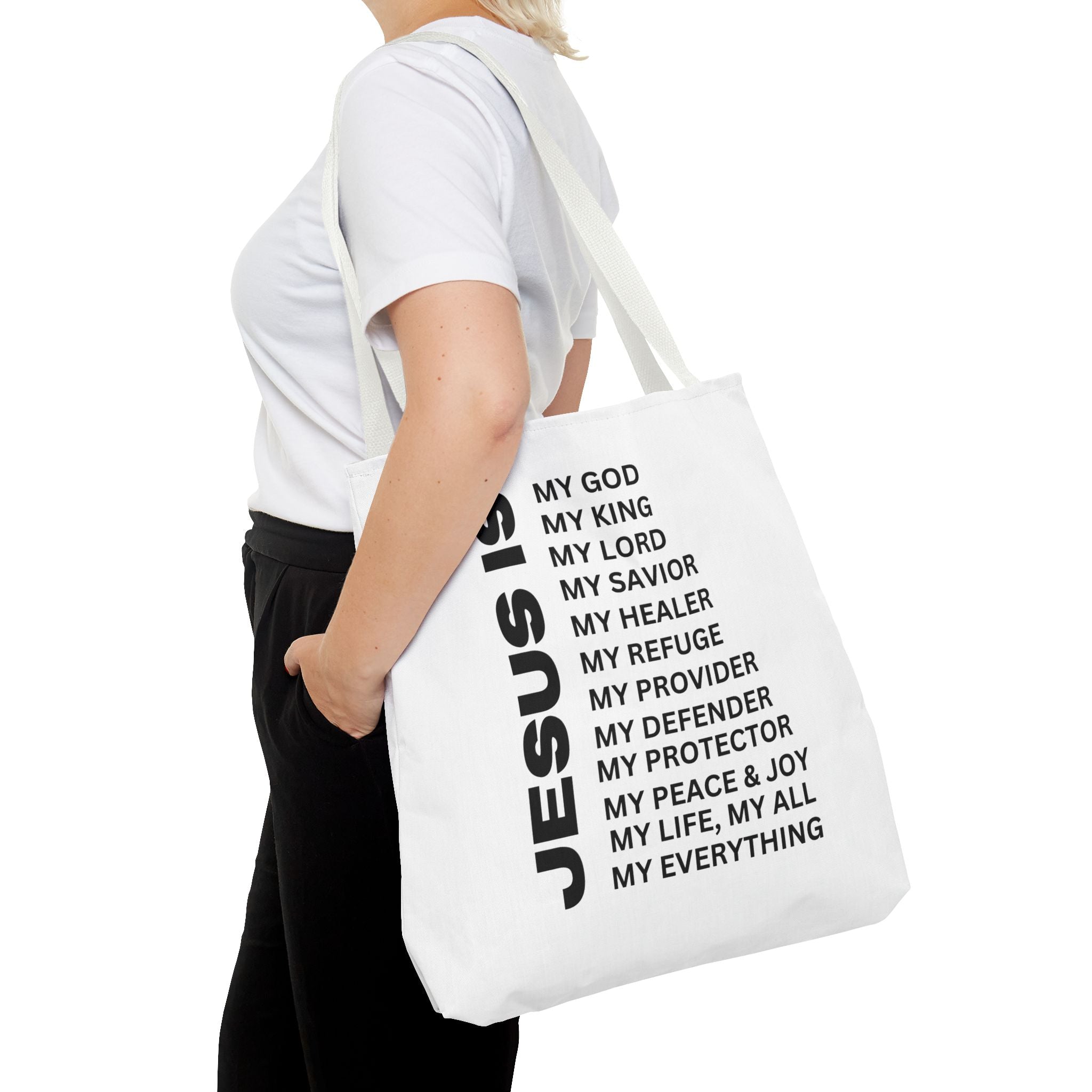 Christian JESUS IS Tote Bag - White