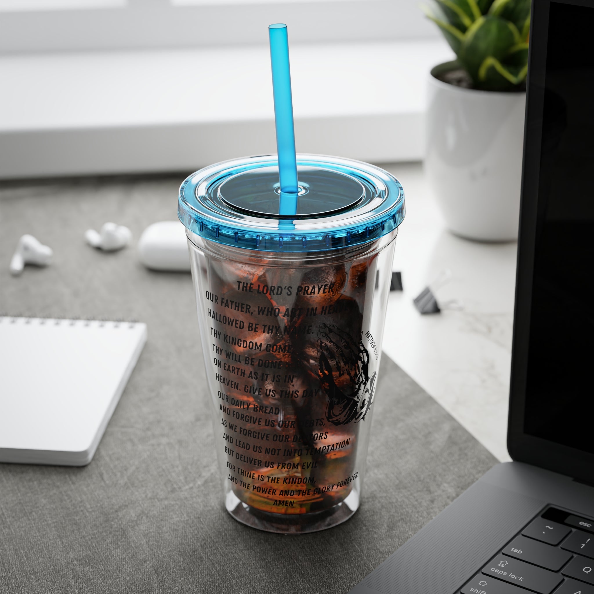 The Lord's Prayer 16oz Tumbler with Straw