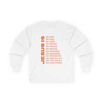 Christian JESUS IS Long Sleeve - Orange