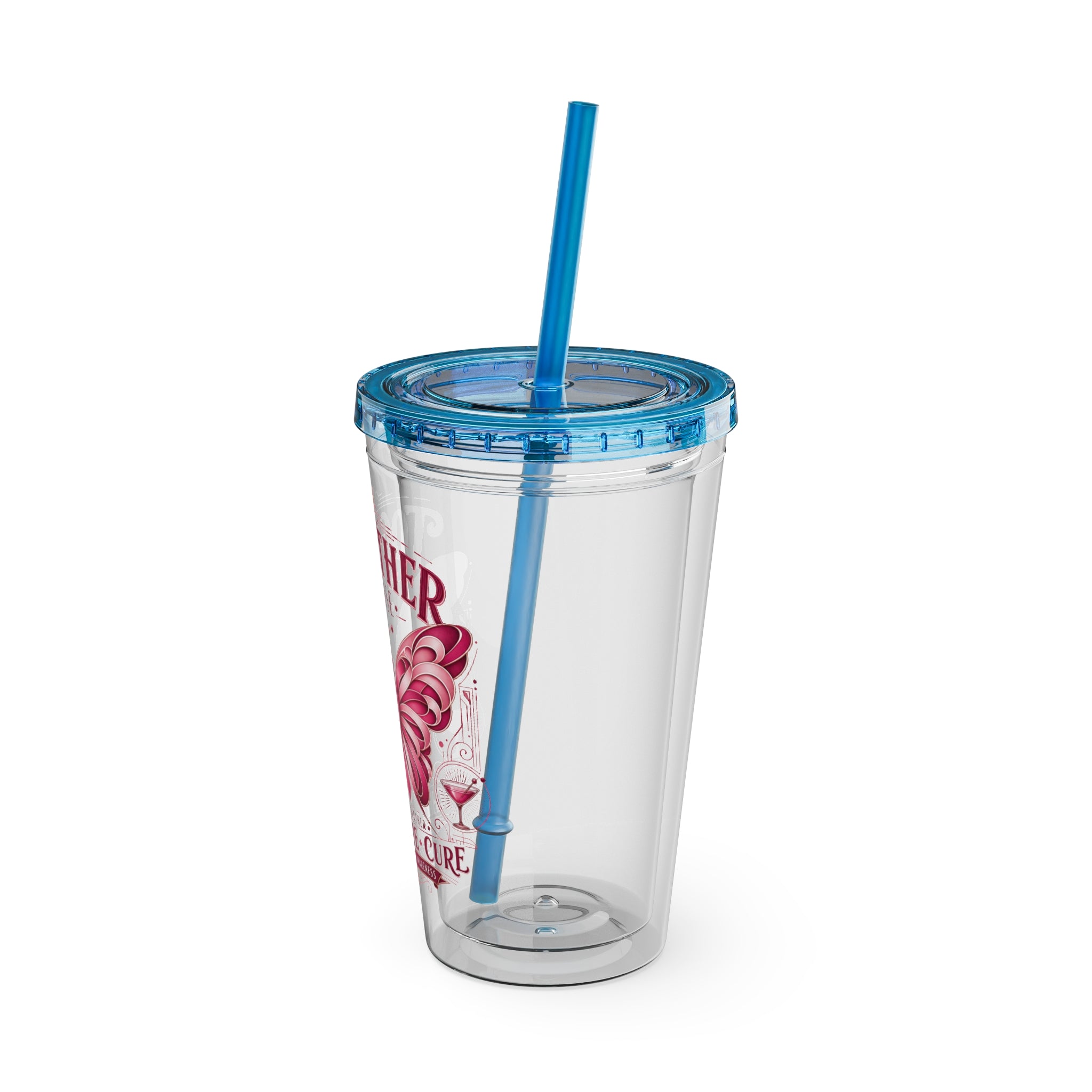 Together We Rise Butterfly Breast Cancer 16oz Tumbler with Straw