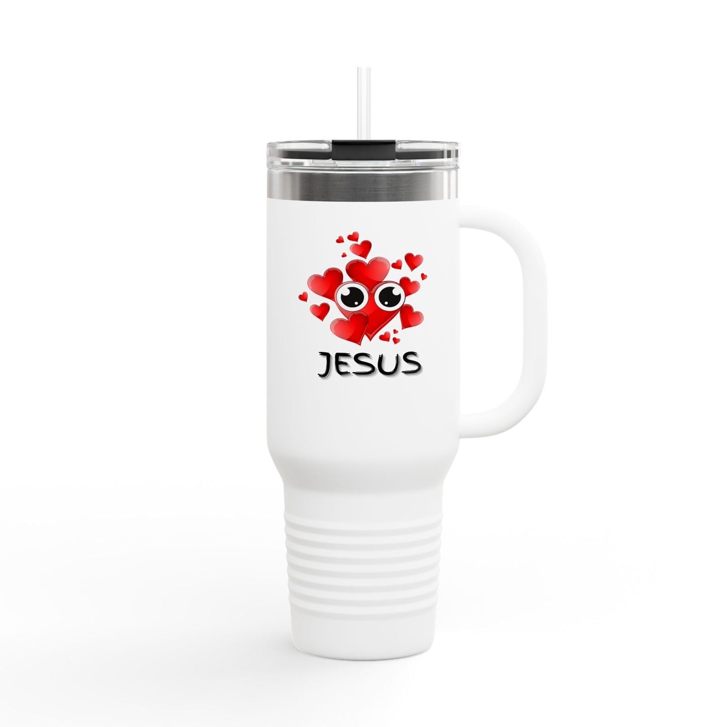 Eye Love Jesus Insulated Travel Mug, 40oz Black