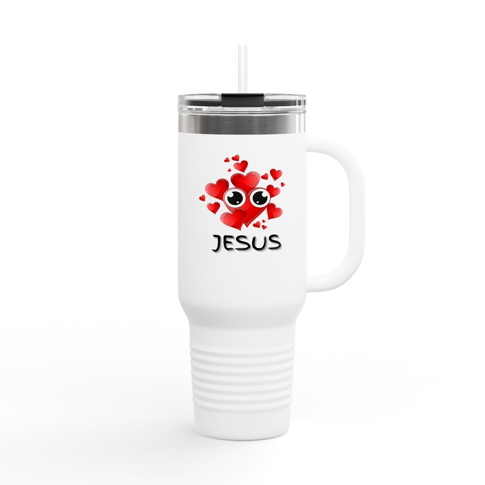 Eye Love Jesus Insulated Travel Mug, 40oz Black