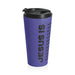 Christian JESUS IS Blue Stainless Steel Travel Mug - Blk