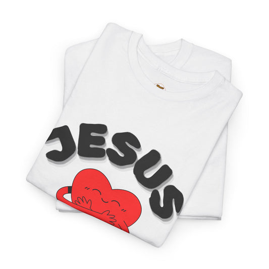 Jesus Loves Me Heart Tee – Cute Christian Faith Graphic T-Shirt
