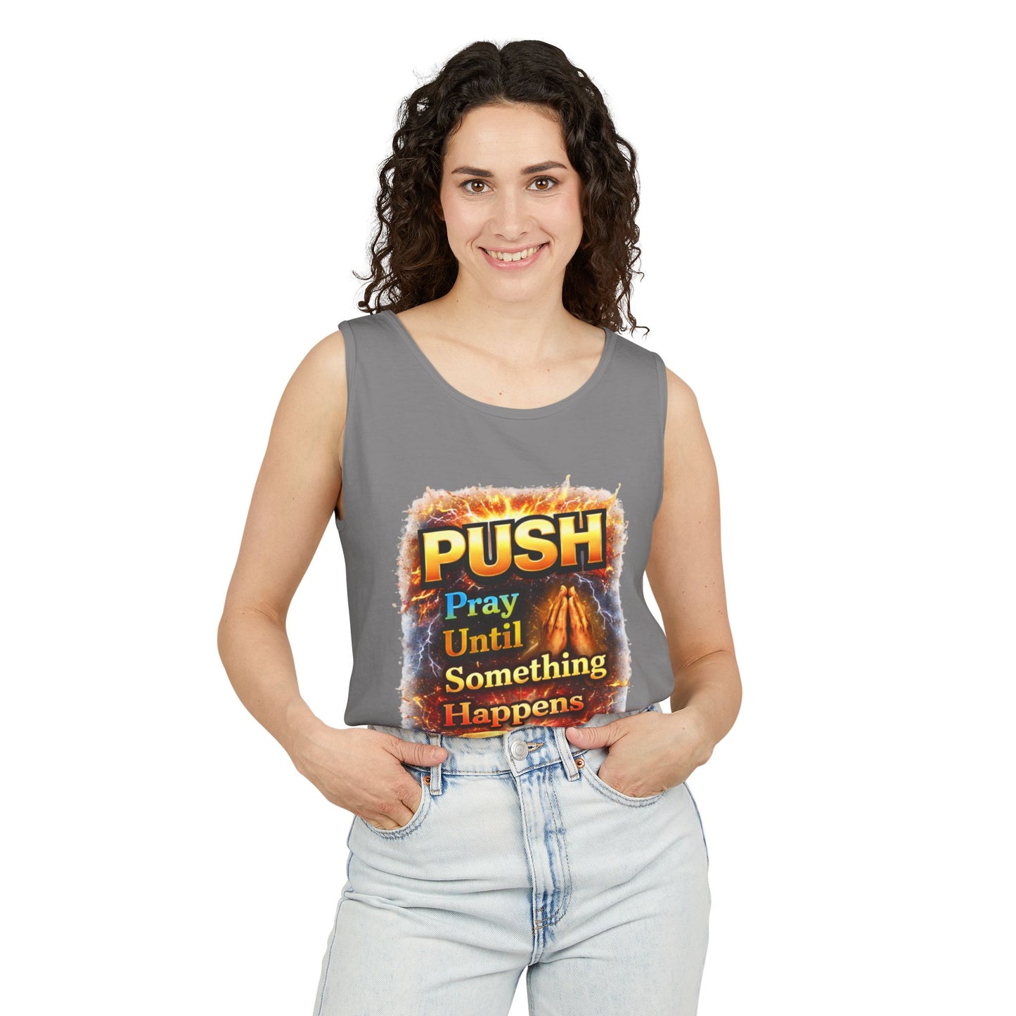 Push: Pray Until Something Happens Tank - Bible