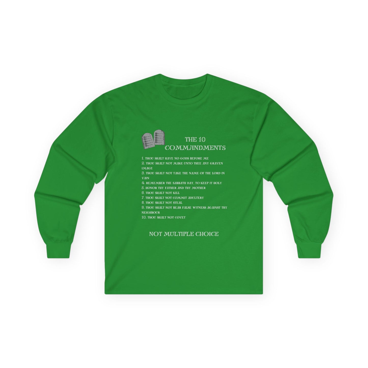 10 Commandments Long Sleeve - White