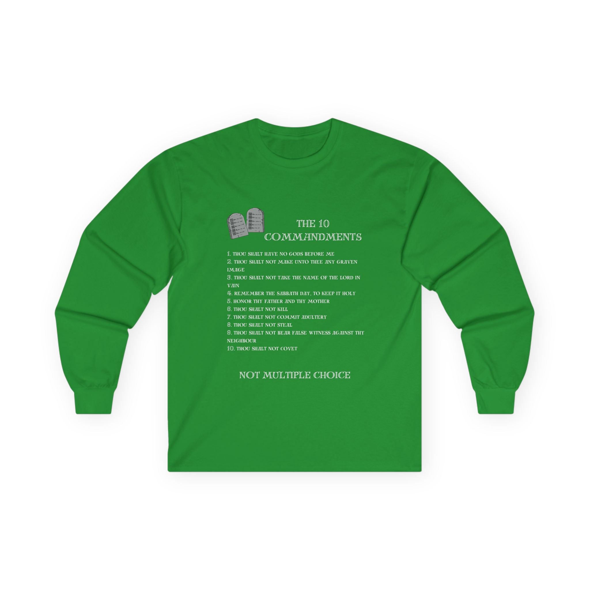 10 Commandments Long Sleeve - White