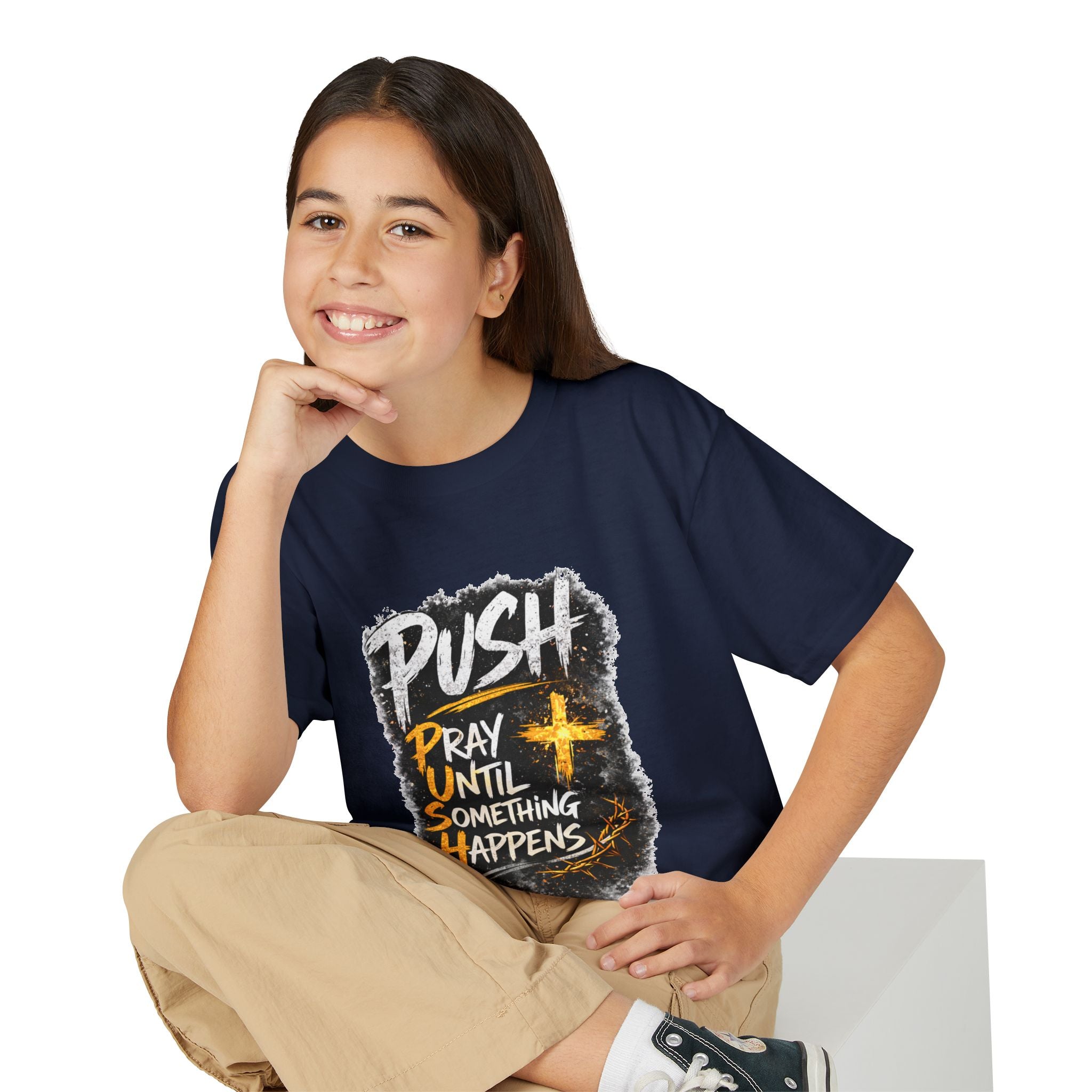"Push: Pray Until Something Happens" Youth T-shirt
