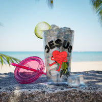 Jesus Loves Me 16oz Tumbler with Straw