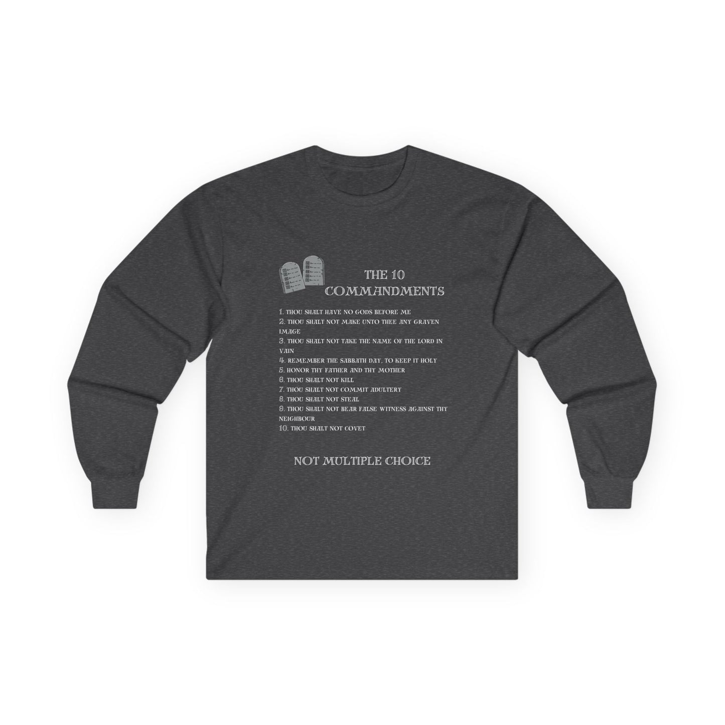 10 Commandments Long Sleeve - White
