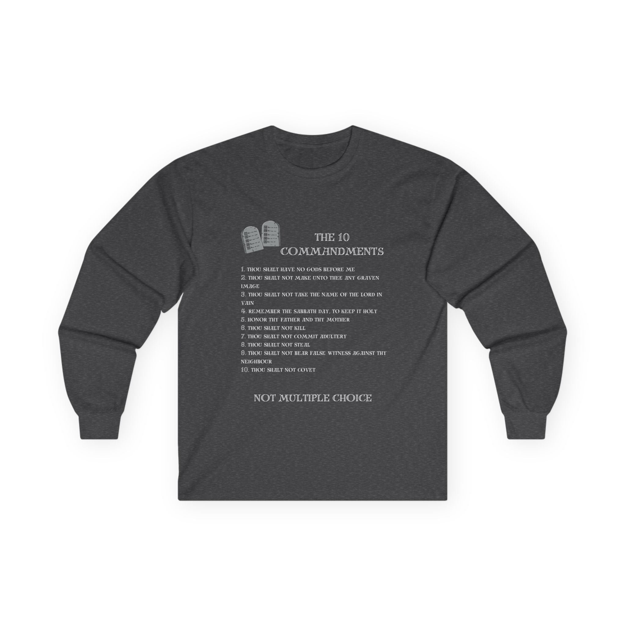 10 Commandments Long Sleeve - White