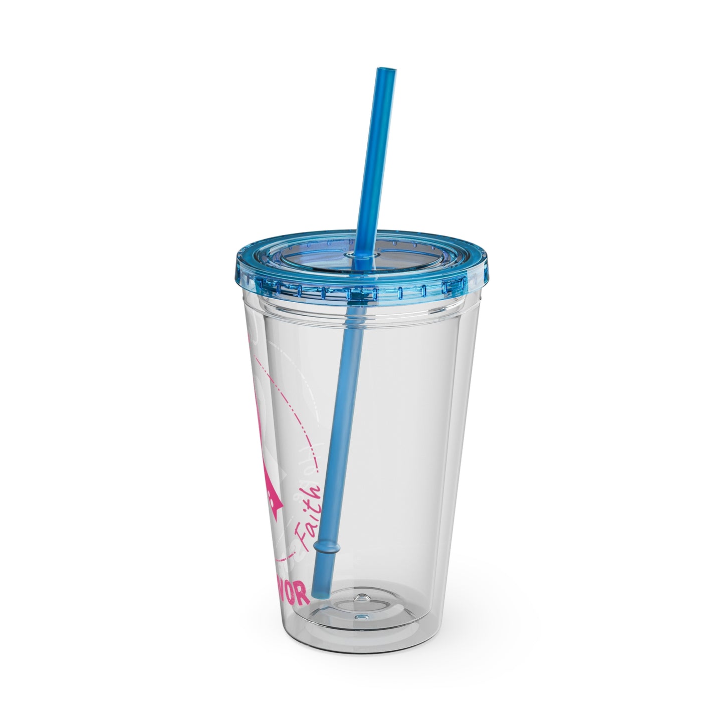 Breast Cancer Survivor 16oz Tumbler with Straw