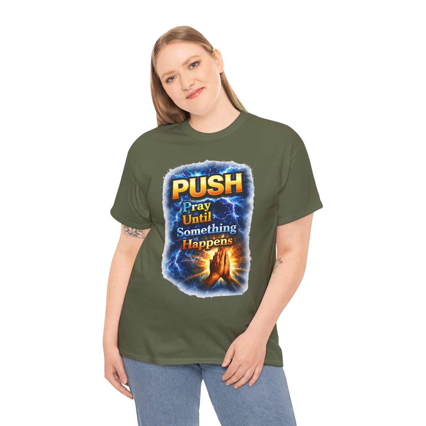 "PUSH Pray Until Something Happens" Tee - Hands 2