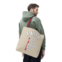 FAITH: Forget About Impossible, Trust Him Tote - Sand