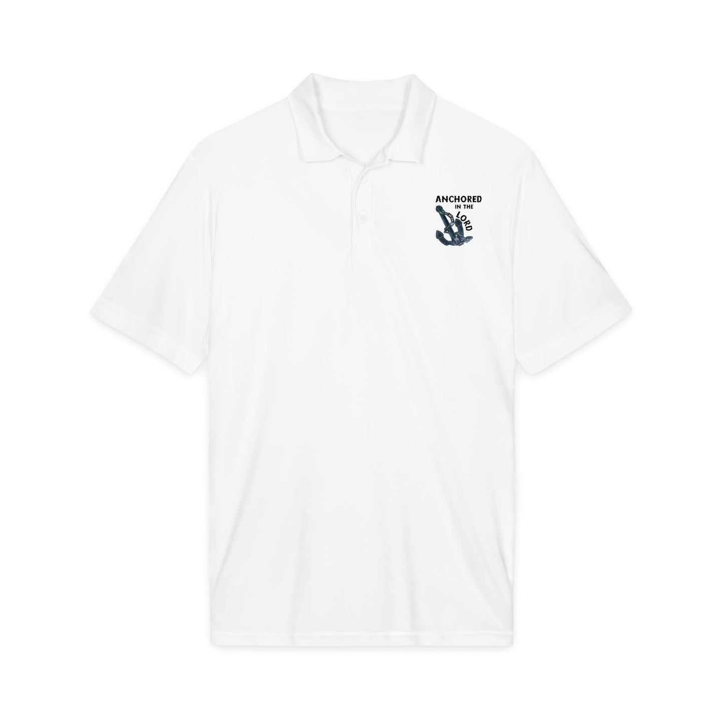 Anchored In The Lord Polo - Black