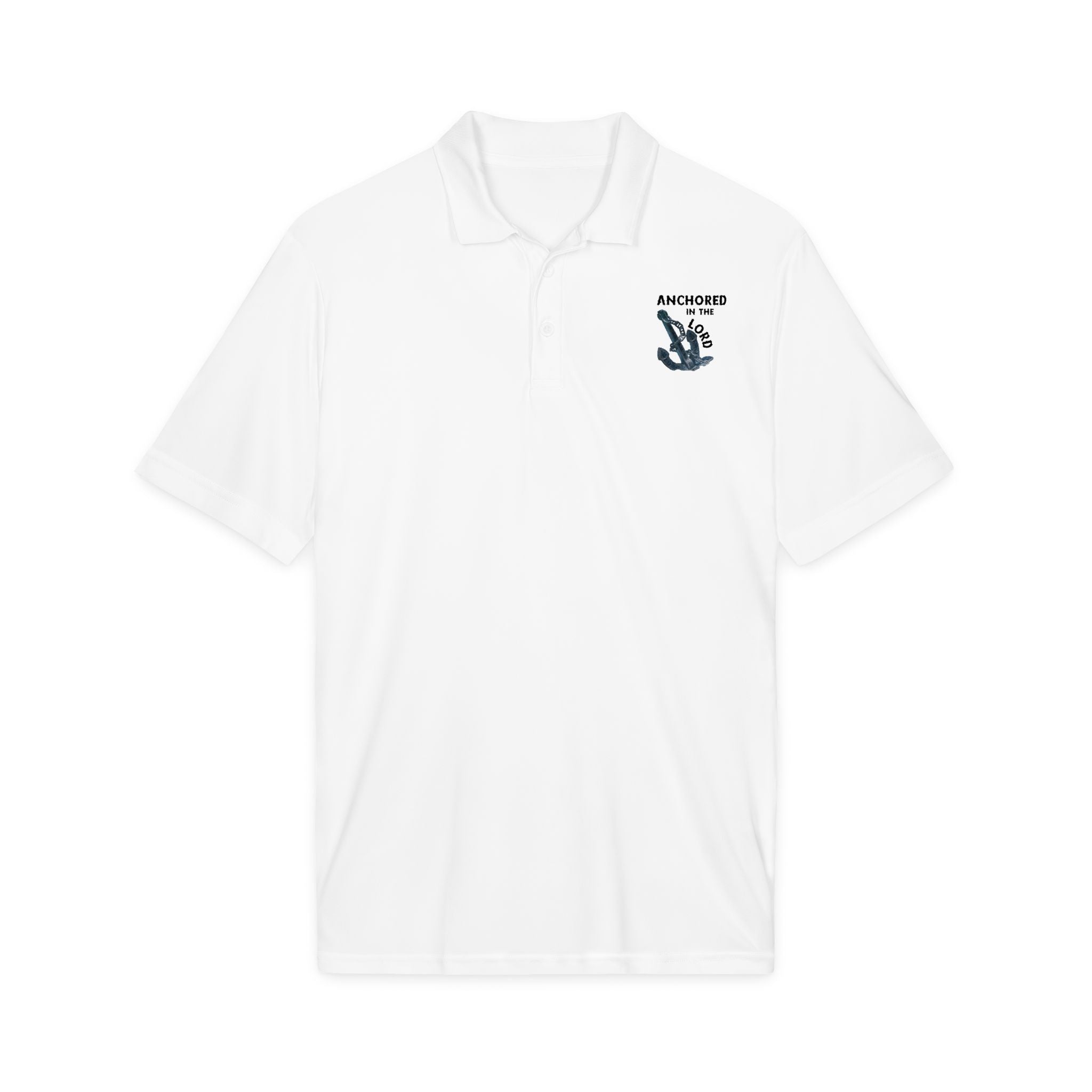 Anchored In The Lord Polo - Black