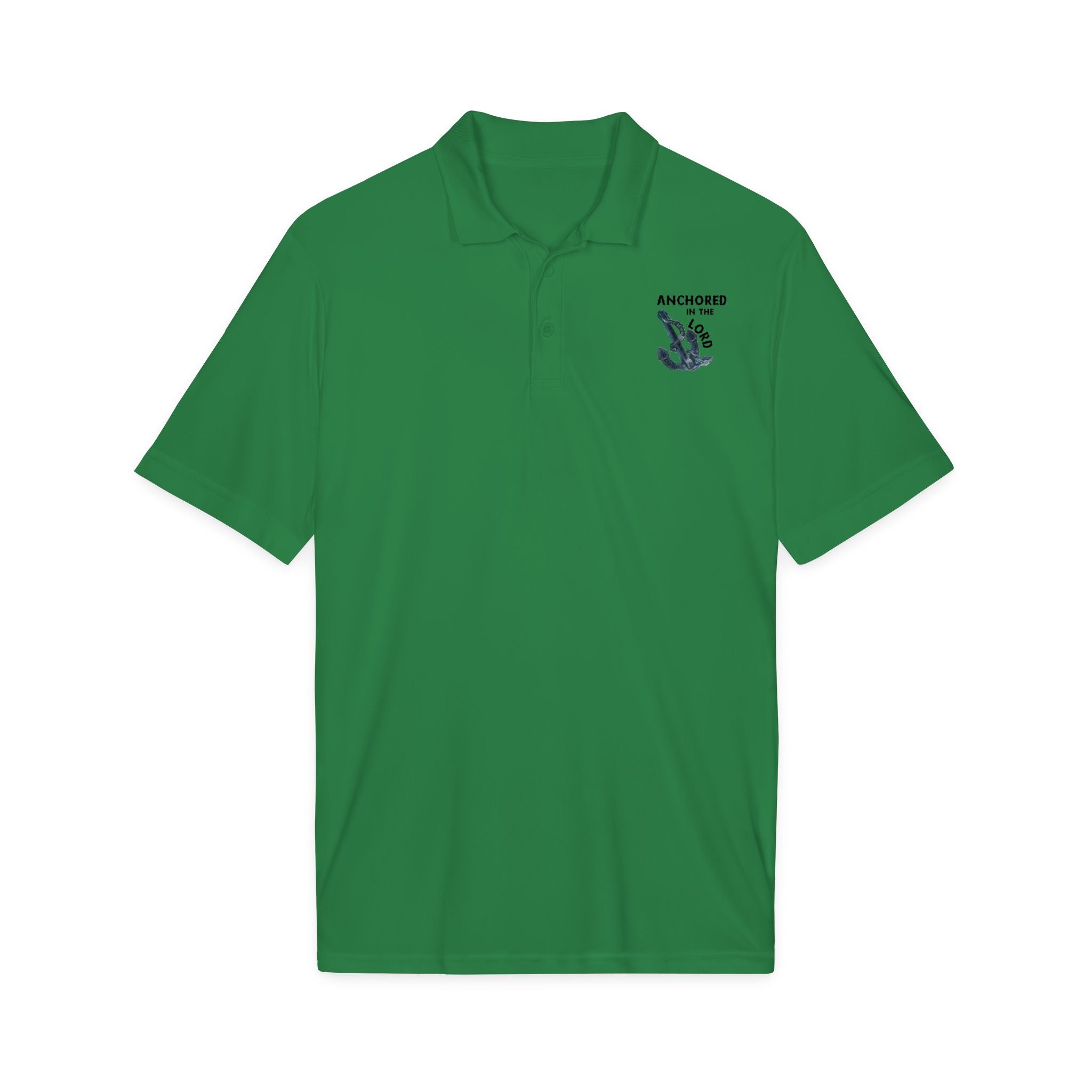 Anchored In The Lord Polo - Black
