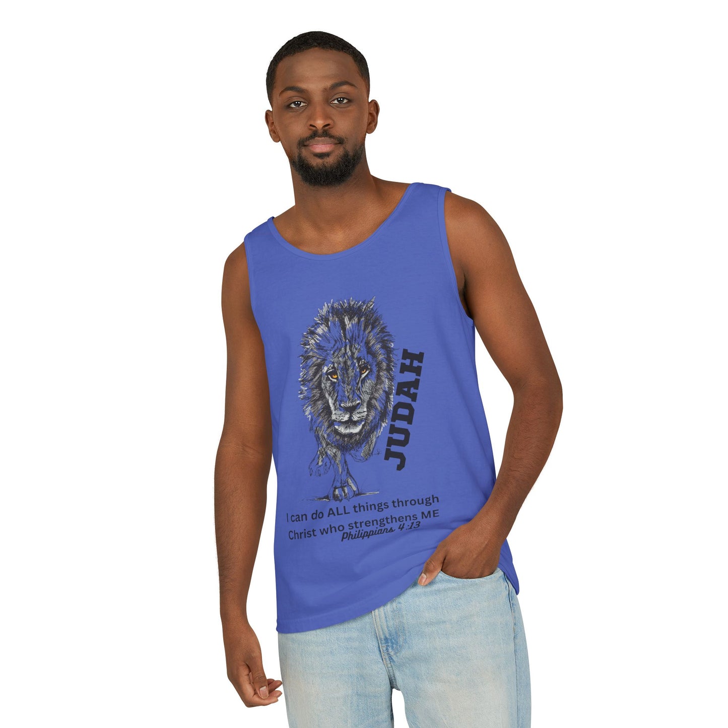 Lion of Judah Tank Top - 'I Can Do All Things' Philippians 4:13