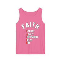Faith Tank Top — "Forget About Impossible, Trust Him"