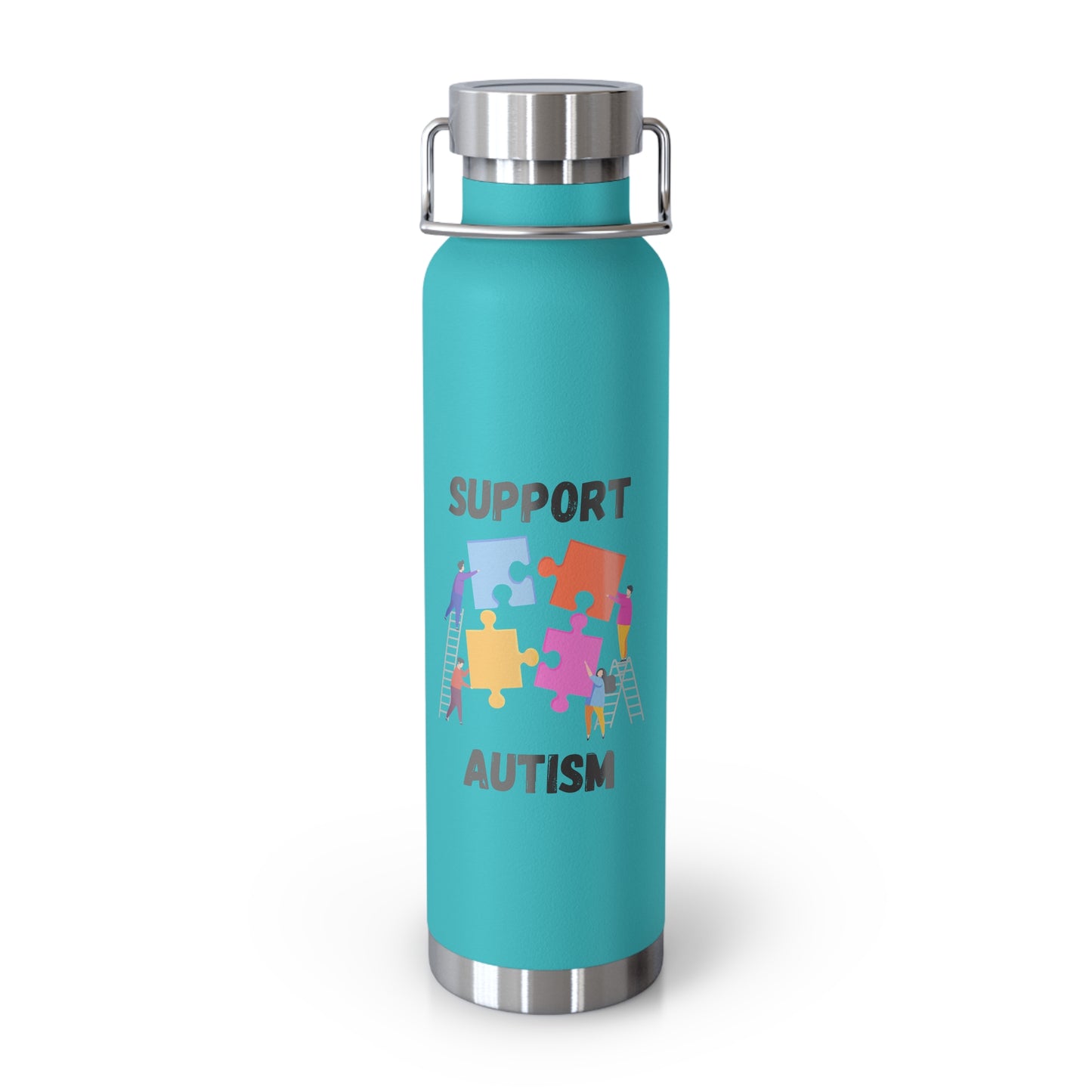 Support Autism Puzzle Piece Awareness - 22oz Insulated Water Bottle