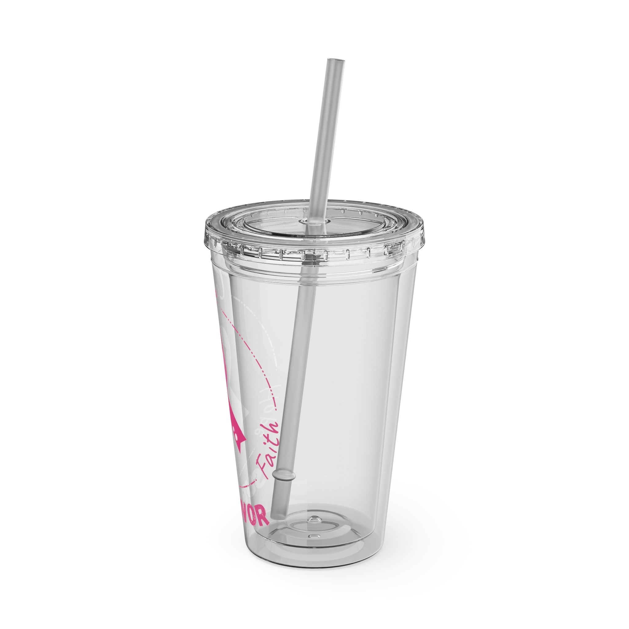 Breast Cancer Survivor 16oz Tumbler with Straw