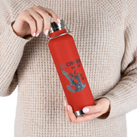 "Anchored in the Lord" 22oz Insulated Water Bottle — Black