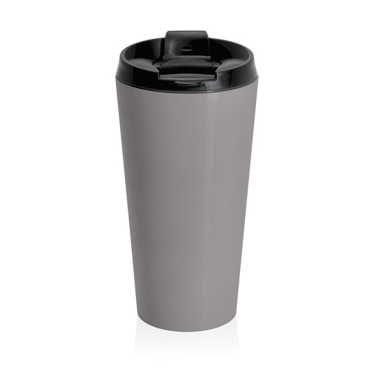 Push: 'Pray Until Something Happens' Stainless Steel Grey Travel Mug - Hands