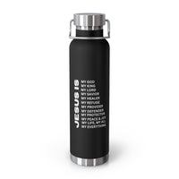 Christian JESUS IS 22oz Insulated Water Bottle - White