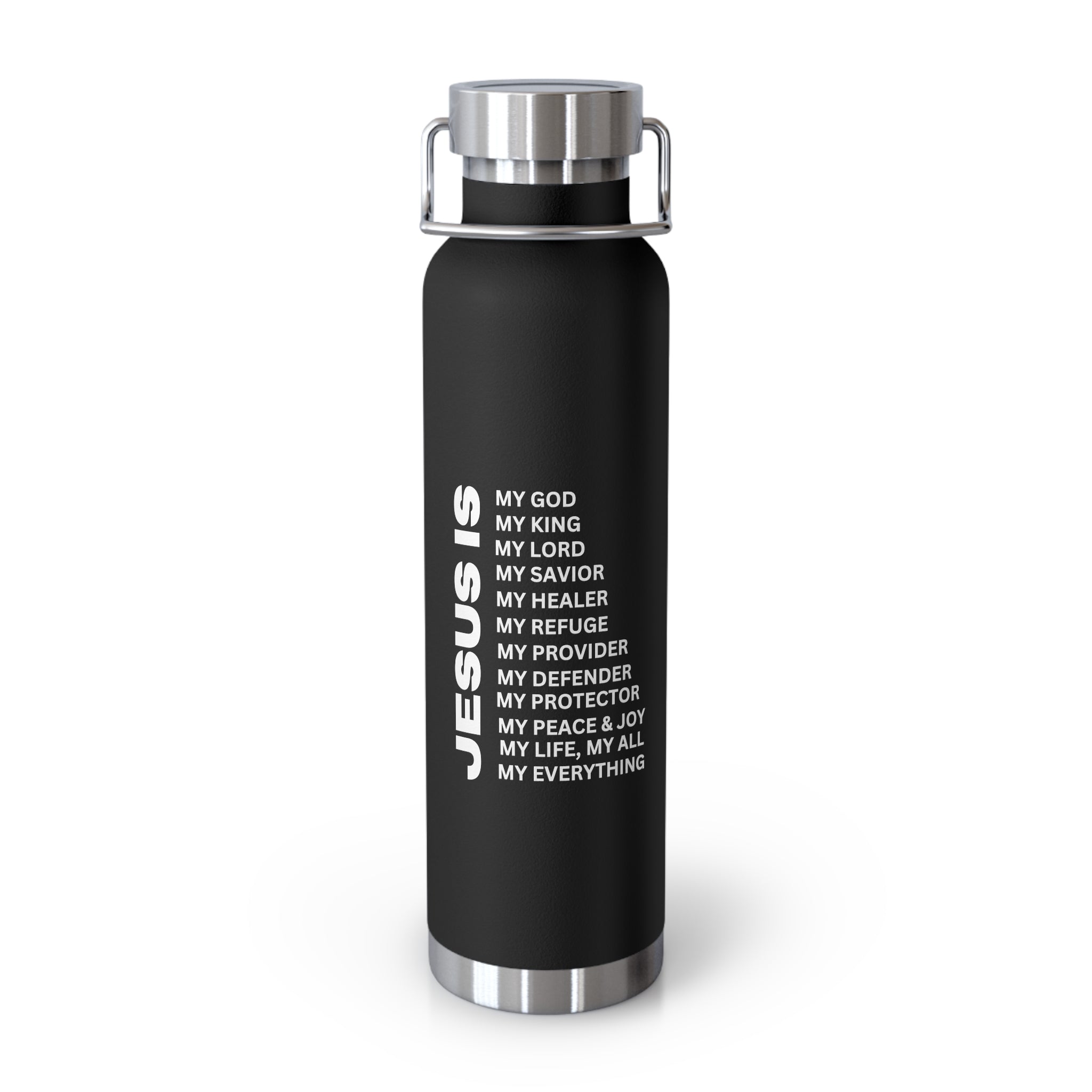 Christian JESUS IS 22oz Insulated Water Bottle - White