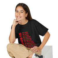 Christian JESUS IS Youth Short Sleeve - Red