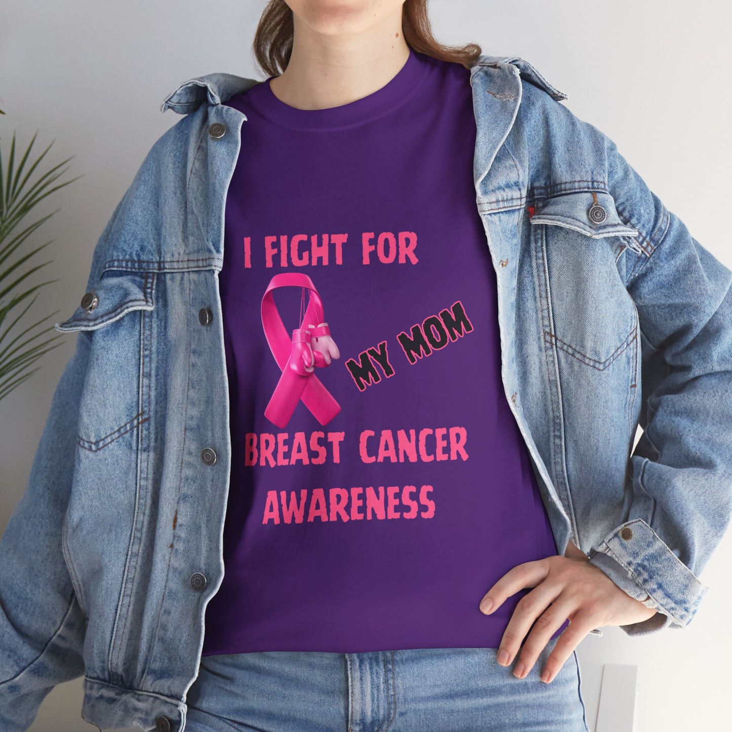 I Fight for My Mom Pink Ribbon Shirt