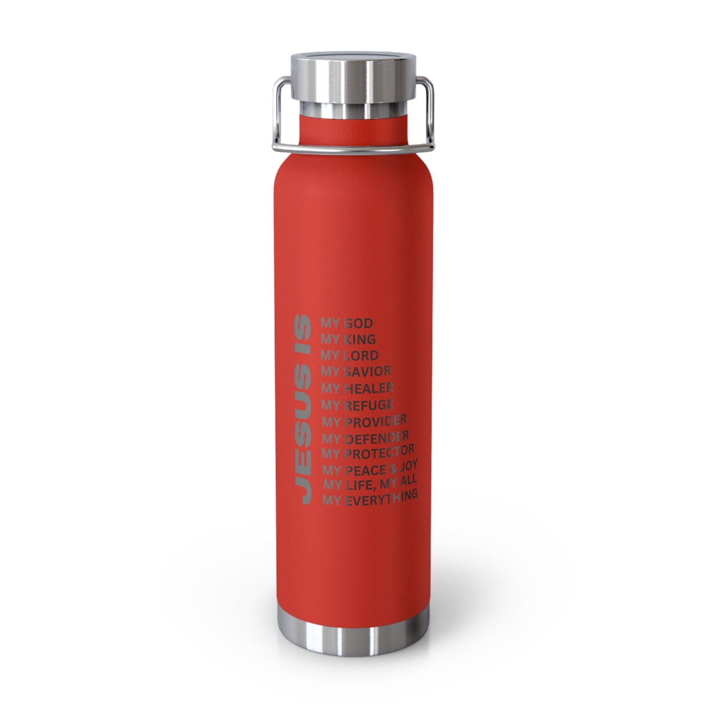 Christian JESUS IS 22oz Insulated Water Bottle - Black