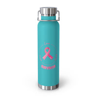 Survivor Breast Cancer Awareness 22oz Insulated Water Bottle