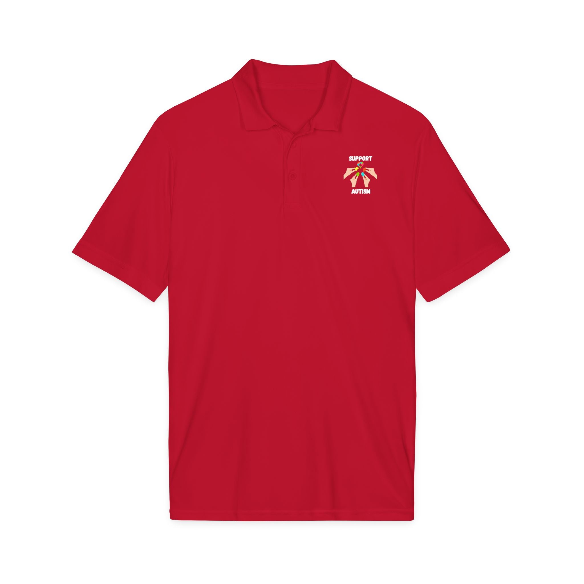 Support Autism Polo Shirt — White