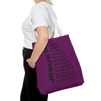 Christian JESUS IS Tote Bag - Purple