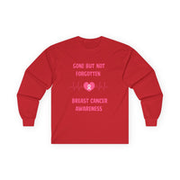 Breast Cancer Awareness Long Sleeve Tee — "Gone But Not Forgotten"